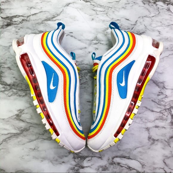 **SOLD** Nike Air Max 97 White Rainbow Sneaker - Picture 2 of 7